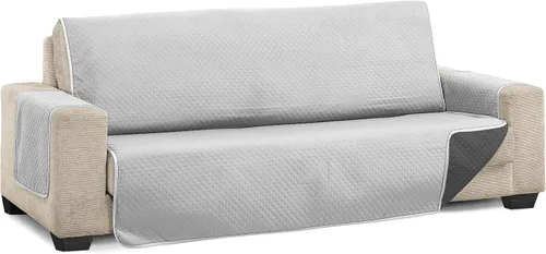 Vista 8 de Martina Home Diamond Quilted Sofa Cover Reversible Beige Brown 4 Seater 190cm