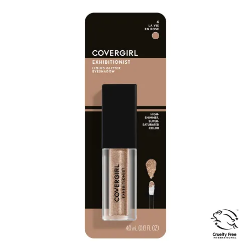 Vista 3 de Covergirl Exhibitionist - Sombra de ojos líquida con purpurina, La Vie En Rose, 0.13 onzas líquidas