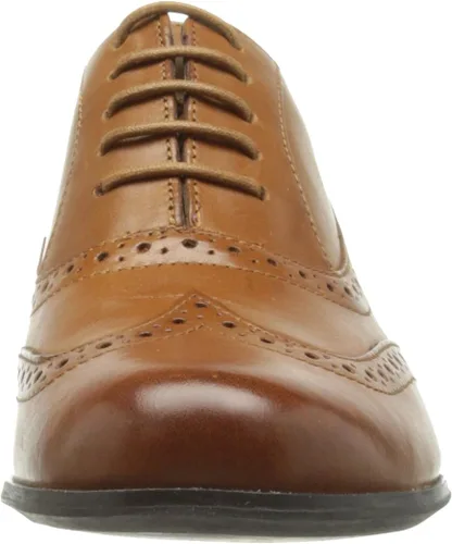 Vista 2 de Clarks Derby con cordones para mujer, Negro Blanco