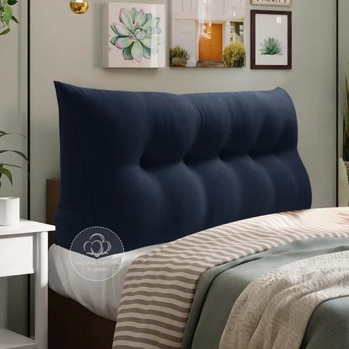 Vista 55 de WOWMAX - Almohada grande triangular con respaldo para cabecera, almohada de posicionamiento para lectura en forma de cuña, con funda extraíble