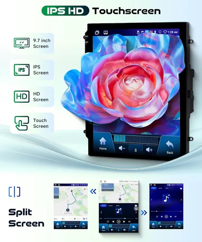 Vista 7 de 4G+64G Radio de Coche Android Estéreo Vertical para 2012 2013 2014 2015 2016 2017 2018 Ford Focus, CarPlay Inalámbrico Android Auto HD IPS Pantalla