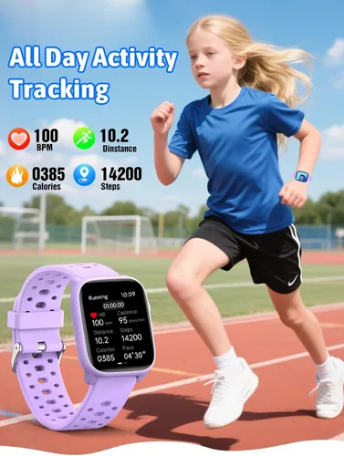 Vista 4 de MgaoLo Reloj Inteligente para Niños 1.85" Actualizado - Rastreador de Actividad con Monitor de Ritmo Cardíaco y Sueño, Más de 100 Modos Deportivos
