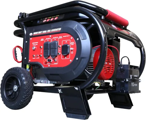 Vista 2 de All Power America Generador portátil de combustible dual de 10000 vatios a gas/propano resistente con arranque eléctrico, negro
