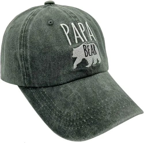 Vista 2 de Waldeal Gorra de béisbol ajustable con bordado de Papa Bear para hombre