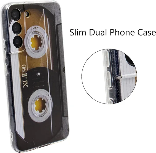 Vista 4 de Compatible con Samsung Galaxy S22 Cool Case, cinta de casete a prueba de golpes con música Cool Funda protectora para Samsung Galaxy S22