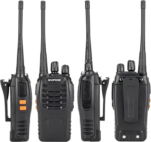 Vista 5 de Walkie Talkies Baofeng Radio 888S recargables de largo alcance con auriculares para adultos, radios de 2 vías, walkie talkies para niños, paquete