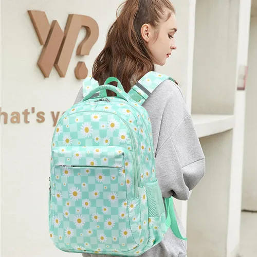 Vista 2 de Mochila escolar para niños con fiambrera para niñas, bolsa de libros, mochila escolar preescolar, jardín de infantes, mochila para niños pequeños