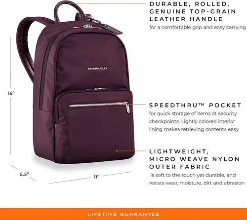 Vista 2 de Briggs & Riley Mochila esencial Rhapsody, Ciruela, Rhapsody - Mochila esencial