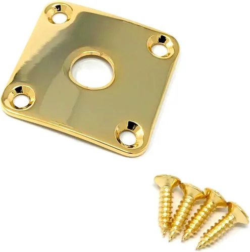 Vista 5 de Placa de metal negro puede usarse con Gibson Les Paul Guitar Square Curvo con Tornillos JPS30-BLK
