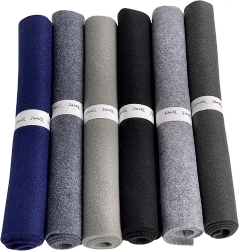 Vista 182 de FabricLA Hojas de fieltro acrílico para manualidades, cuadrados de fieltro precortados suaves de 4 x 4 pulgadas (3.9 in x 3.9 in), utiliza hojas