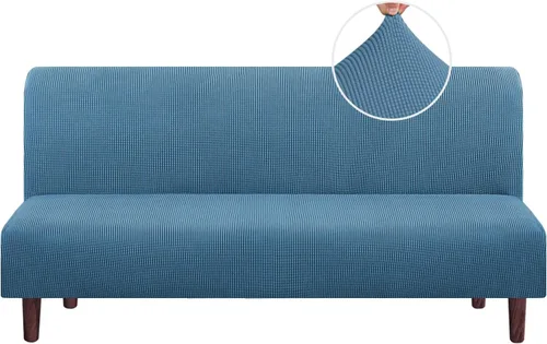Vista 10 de PrinceDeco Funda elástica sin brazos para futón, funda deslizante para futón, funda para sofá de tamaño completo y cama de sofá de tamaño queen