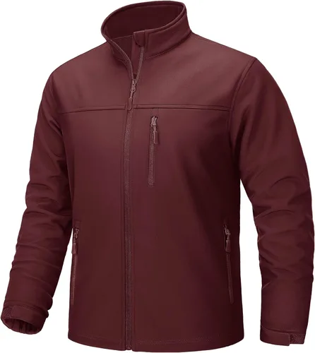 Vista 10 de TACVASEN Chaqueta ligera Softshell para hombre, con forro polar, impermeable, táctica, con cremallera, abrigo de invierno cortavientos casual