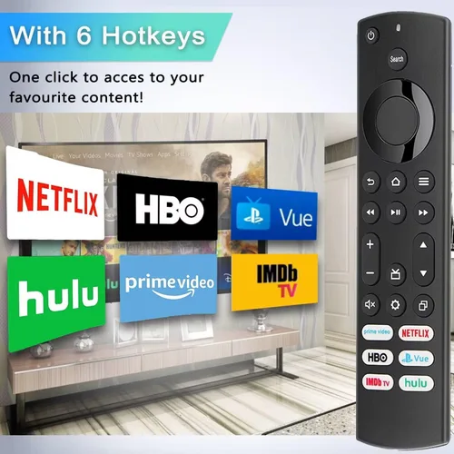 Vista 4 de Reemplazo para control remoto Insignia/Toshiba/Pioneer Fire TV, compatible universal para AMZ Fire Smart TV remoto (no para stick y cubo) con 6