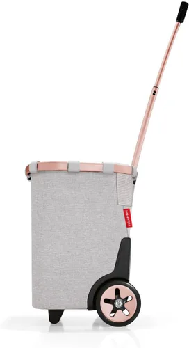 Vista 4 de reisenthel Carrycruiser Twist Sky Rose - Carrito de compras portátil con marco de aluminio resistente, correa para el hombro y bolsa
