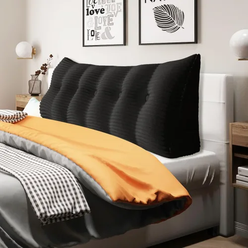 Vista 50 de Almohada de cuña acolchada de 8 libras para cabecero, posicionador corporal en forma de triángulo, almohada de lectura para la cama, almohada