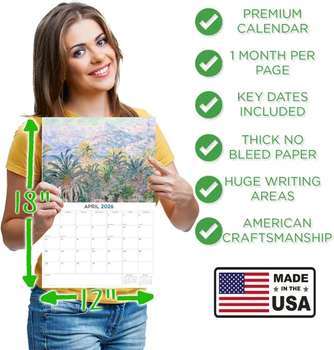 Vista 87 de Calendario de grises africanos 2025 2026 – Planificador mensual de pared de aves africanas – 12 x 18 pulgadas (abierto), calendario de pared