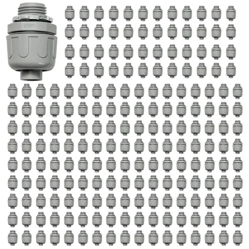 Vista 12 de Conectores de conducto, conector hermético de líquido de 1/2 pulgada NPT no metálico para accesorios de conducto flexibles eléctricos de PVC, 180