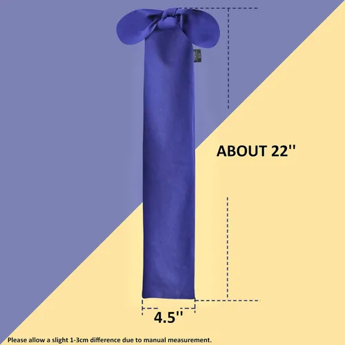 Vista 5 de Harrison Howard Protector de cola elástico, protección transpirable de cola de caballo, diseño deslizante, correas de cierre de 2 hebras, 22 Azul