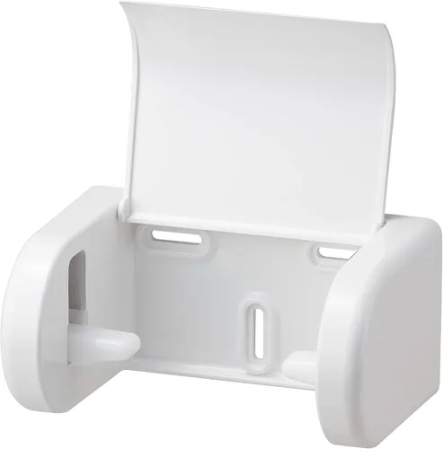 Vista 2 de SANEI W37-MW2 One-Touch - Soporte para papel, blanco mate, para papel con núcleo, tornillos incluidos
