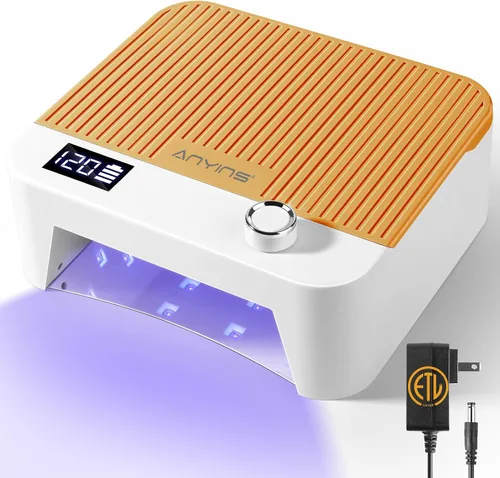 Vista 8 de Lámpara de uñas UV, 288 W, 8 horas, súper duradera, 15600 mAh, profesional, inalámbrica, lámpara LED UV para uñas, 66 cuentas de lámpara con sensor