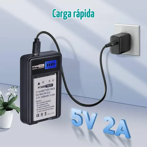 Vista 5 de Batería y cargador de repuesto EN-EL5