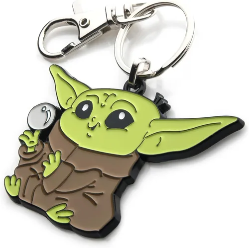 Vista 3 de Star Wars The Mandalorian Grogu - Llavero colgante de esmalte con bola, Varios