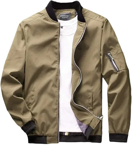 Vista 12 de Sandbank - Chaqueta ligera y entallada para hombre, estilo piloto militar, de tejido Softshell, bomber