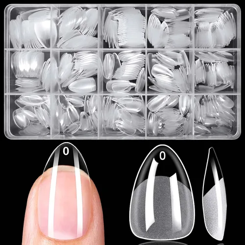 Vista 15 de 420 puntas de uñas cuadradas medianas transparentes uñas de gel