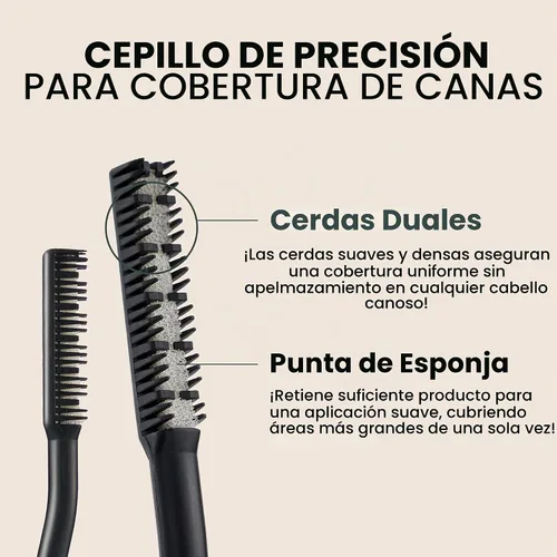 Vista 5 de Máscara de retoque de raíz de pelo gris Seven Eight (marrón oscuro) - Tapa rápida