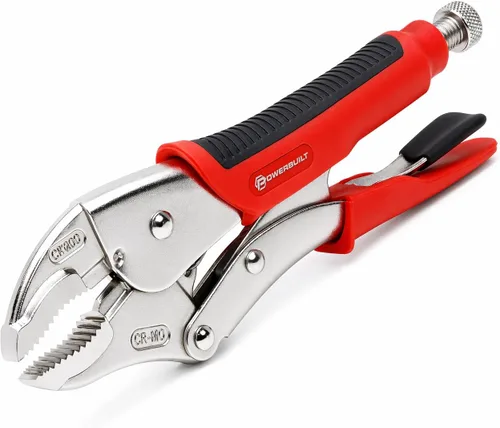 Vista 10 de Powerbuilt 645014 - Alicates curvados de 5 pulgadas, asas de agarre suave TPR de doble inyección, hechas de cromo moly, ideales para soldadura