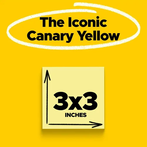Vista 3 de Notas autoadhesivas Sticky Notes de Post-it, Amarillo canario