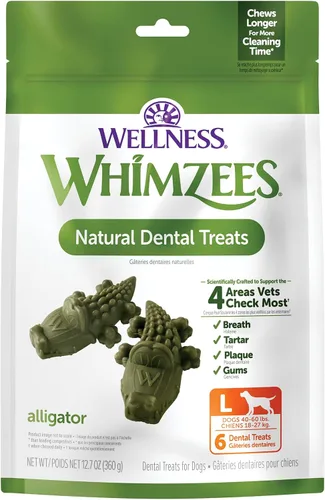 Vista 11 de WHIMZEES Wellness Alligator - Golosinas dentales para perros, masticables naturales, tamaño pequeño, (24 unidades)