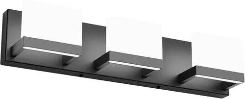 Vista 16 de Tipace - 2 Lámparas regulables de tocador, modernas, de color negro, con luz led arriba y abajo, acrílico blanco esmerilado, para colocarlas