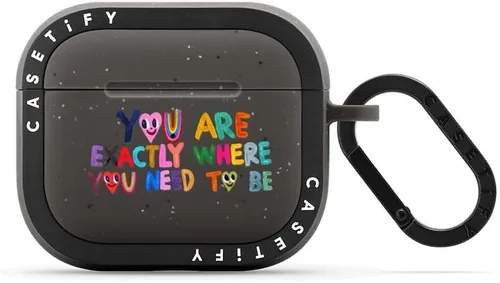 Vista 21 de CASETiFY Bounce - Funda para Airpods (3ª generación) con anillo - Black Kingsnake - Carbón mate