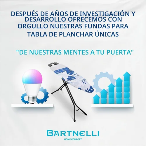 Vista 8 de Bartnelli Funda de repuesto para tabla de planchar para modelos Pro Luxury de 51 x 19 pulgadas (modelos-1105, 1205) fabricada en Europa con nueva