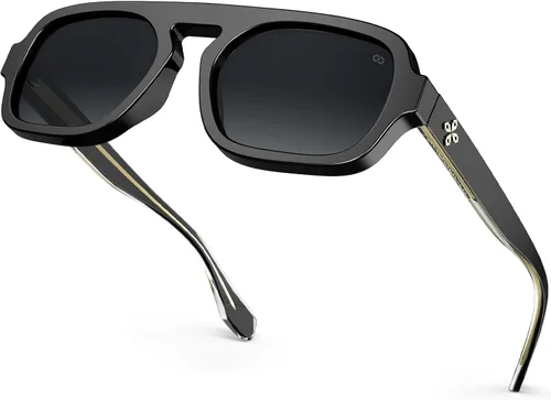 Vista 10 de VISOONE Trendy Square Aviator Sunglasses for Women Men