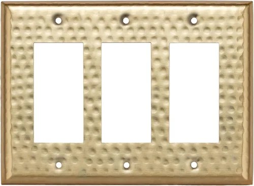 Vista 18 de Monarch Abode placa de pared basculante de una banda, placa de pared de cobre puro martillado a mano para un solo interruptor, cubierta decorativa