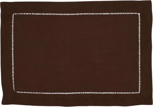 Vista 105 de SARO LIFESTYLE Servilleta de cóctel con borde cosido (juego de 12), negro, 6"x6
