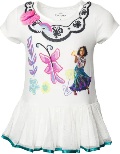 Vista 2 de Disney Encanto Mirabel - Vestido de camiseta y leggings para niñas pequeñas a niños grandes