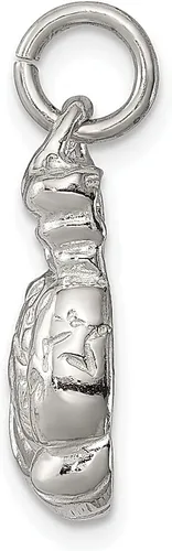 Vista 2 de Collar de plata de ley 925 con guantes de karate, colgante deportivo