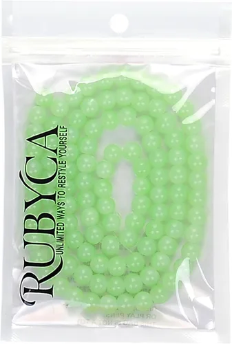 Vista 13 de RUBYCA 1 hebra 10MM Jade imitación ronda pintado recubierto de cuentas de vidrio DIY fabricación de joyas bebé rosa