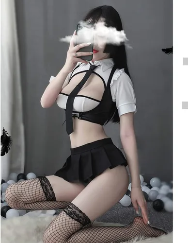 Vista 4 de SINMIUANIME Conjunto de lencería y bragas para mujer, talla única
