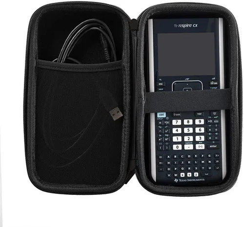 Vista 3 de Navitech Red Graphics Calculator - Carcasa rígida con bolsa de almacenamiento, compatible con Texas Instruments HP 50G