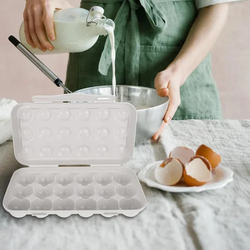 Vista 4 de BESTonZON Soporte múltiple para refrigerador, estuche de almacenamiento de plástico, diseño de colisión para despensa de refrigerador y capacidad