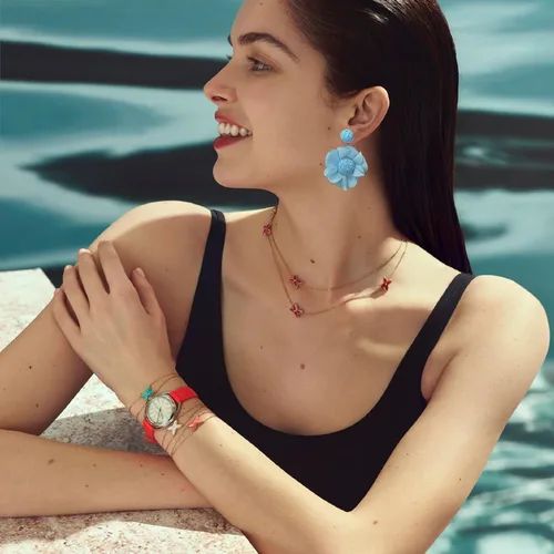 Vista 6 de Visyam Aretes colgantes de flores de ratán, aretes colgantes de flores de rafia, aretes bohemios para mujeres y niñas, día de San Valentín, día