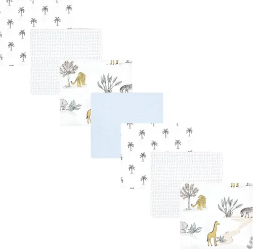Vista 158 de Hudson Baby Unisex Baby Cotton Flannel Receiving Blankets Bundle, Neutral Woodland Pals, One Size (Pack of 2)