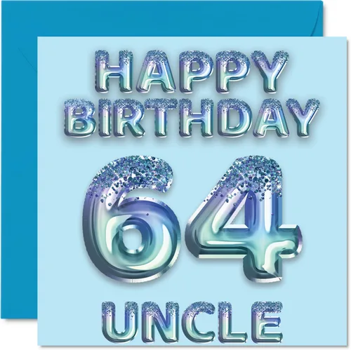 Vista 268 de Stuff4 Tarjeta de primer cumpleaños para niños, globo de fiesta con purpurina azul, tarjetas de feliz cumpleaños para niño de 1 año, nieto, hijo, 57