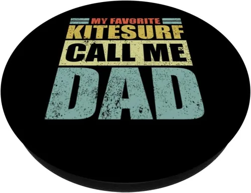 Vista 2 de Funny My Favorite Kitesurf Calls Me Dad Día del Padre PopSockets PopGrip intercambiables