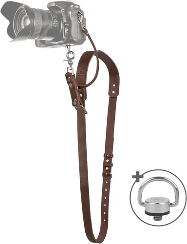 Vista 7 de C Coiro Leather Camera Strap for One Camera Professional Single Leather Harness Shoulder Strap Quick Release