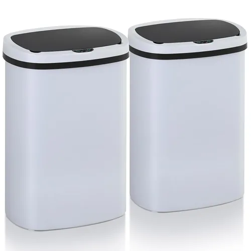 Vista 10 de Basurero de cocina con sensor de movimiento de 13 galones, cubo de basura con sensor automático de 50 L, cubo de basura inteligente con tapa
